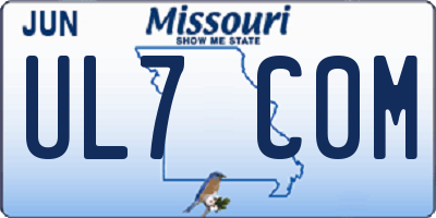 MO license plate UL7C0M