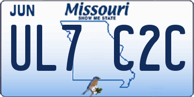 MO license plate UL7C2C