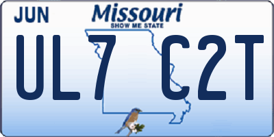 MO license plate UL7C2T