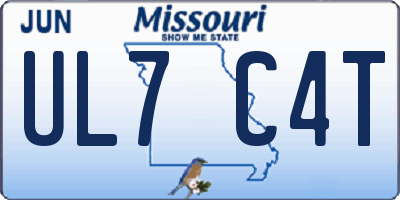 MO license plate UL7C4T