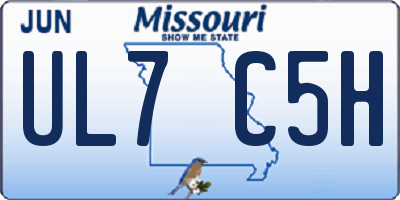 MO license plate UL7C5H