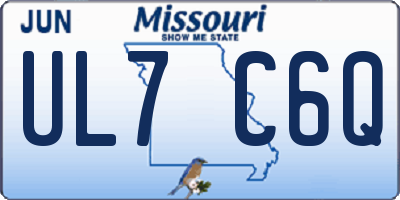 MO license plate UL7C6Q