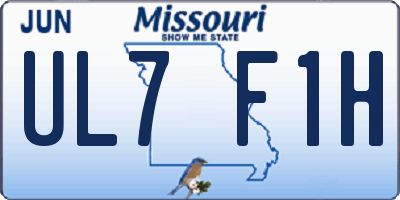 MO license plate UL7F1H