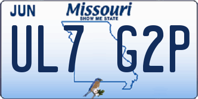MO license plate UL7G2P