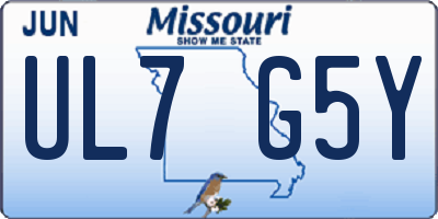MO license plate UL7G5Y