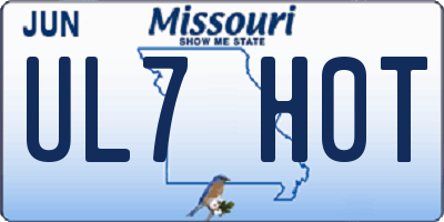 MO license plate UL7H0T