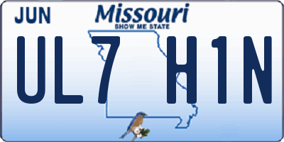 MO license plate UL7H1N