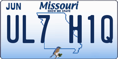 MO license plate UL7H1Q