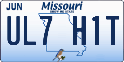 MO license plate UL7H1T