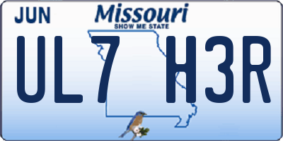 MO license plate UL7H3R