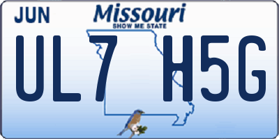 MO license plate UL7H5G