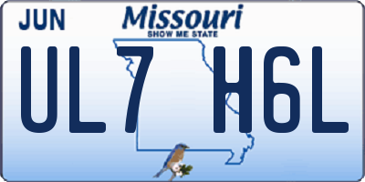 MO license plate UL7H6L