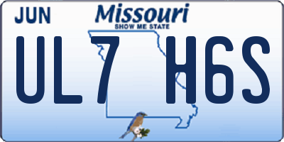 MO license plate UL7H6S