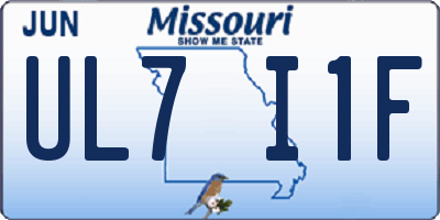 MO license plate UL7I1F