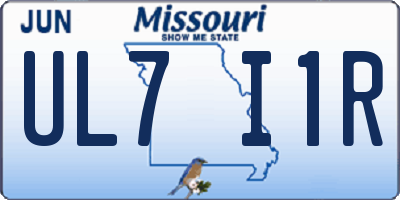 MO license plate UL7I1R