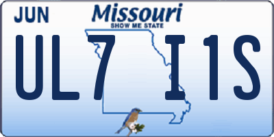 MO license plate UL7I1S