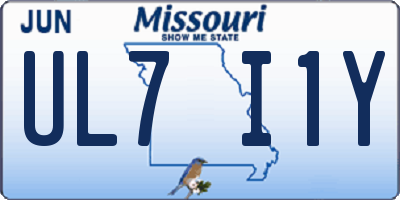 MO license plate UL7I1Y