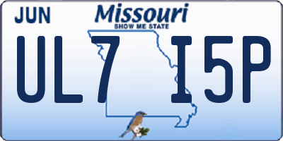 MO license plate UL7I5P