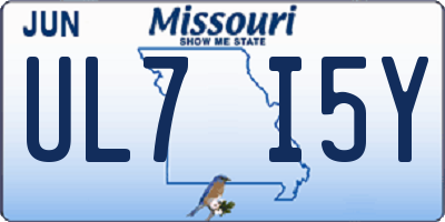 MO license plate UL7I5Y