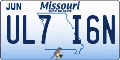 MO license plate UL7I6N