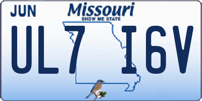 MO license plate UL7I6V