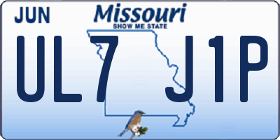 MO license plate UL7J1P