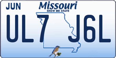 MO license plate UL7J6L