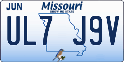 MO license plate UL7J9V