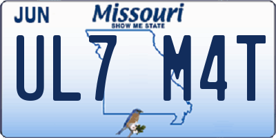 MO license plate UL7M4T