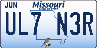 MO license plate UL7N3R