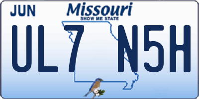 MO license plate UL7N5H
