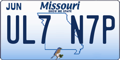 MO license plate UL7N7P