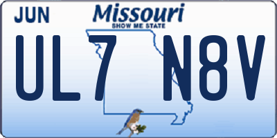 MO license plate UL7N8V