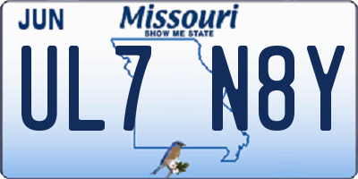 MO license plate UL7N8Y