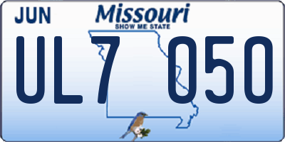 MO license plate UL7O5O