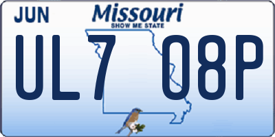 MO license plate UL7O8P