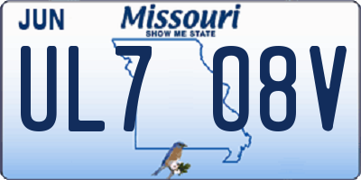 MO license plate UL7O8V