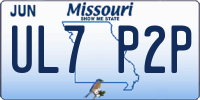 MO license plate UL7P2P