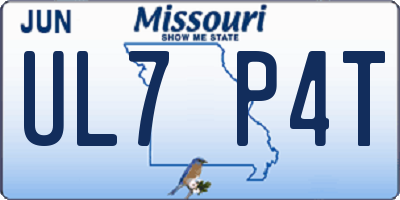 MO license plate UL7P4T