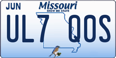 MO license plate UL7Q0S