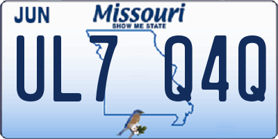 MO license plate UL7Q4Q
