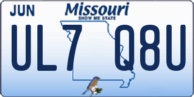 MO license plate UL7Q8U