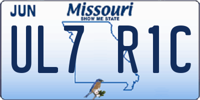 MO license plate UL7R1C
