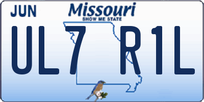 MO license plate UL7R1L
