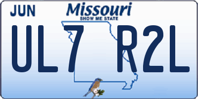 MO license plate UL7R2L