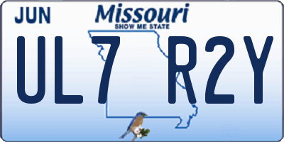 MO license plate UL7R2Y