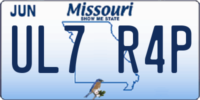 MO license plate UL7R4P