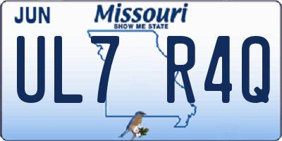 MO license plate UL7R4Q