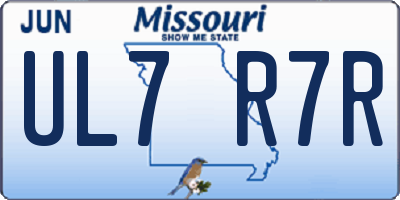MO license plate UL7R7R