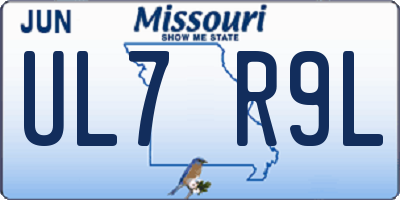 MO license plate UL7R9L